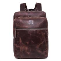 Mochila Capiau de Couro Legítimo Vintage Executiva para Notebook, Trabalho e Viagem