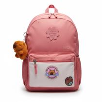 Mochila Capivara Clio Girls Escolar Costas + Chaveiro cor:rosa