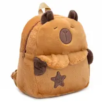 Mochila Capivara Infantil De Costas Engraçada Divertida Pelúcia Alça Macia Bolsa Fofa Juvenil Marrom Mochila Capivara Infantil De Costas Engraçada Divertida Pelúcia Alça Macia Bolsa Fofa Juvenil Marrom