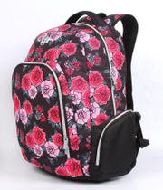 Mochila Capricho Estampa Florida Vermelha - Dmw