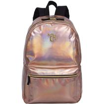 Mochila Capricho Metallic G Dourada 44CM