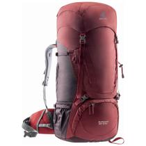 Mochila cargueira Alpamayo 60+10 SL Deuter com o sistema SL para ajuste ao corpo feminino Vermelho