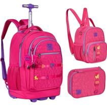 Mochila carrinho 2 em 1 soft com matelassê Rebecca Bonbon 19"