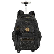 Mochila Carrinho 4 Rodas Paul Frank Styles - Black N Gold Mochila Carrinho 4 Rodas Paul Frank Styles - Black N Gold