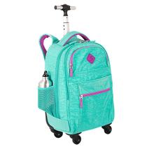 Mochila Carrinho 4 Rodas Sestini Rolling Crinkle Az Turquesa