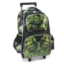 Mochila Carrinho Avengers Marvel Hulk Agacha Verde Luxcel