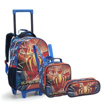 Mochila Carrinho Azul e Vermelho Super Spider Seanite