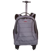 Mochila Carrinho Com Rodas 360º 2 Em 1 Web 3.0 Plus - Cinza