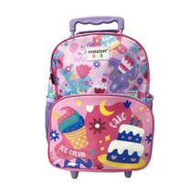 Mochila Carrinho Container Kids Doces Rosa Dermiwil