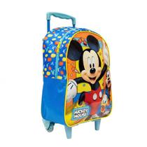 Mochila Carrinho Disney Mickey Mouse Azul 16" Xeryus 10500