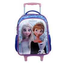 Mochila Carrinho E Rodinha Escolar Média Frozen 14 Polegdas