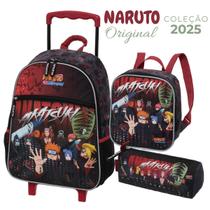 Mochila Carrinho Estojo Simples Naruto Leaf Akatsuki Rising Original