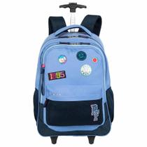Mochila Carrinho Externo Paul Frank Casual Patches - Azul - SESTINI