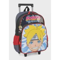 Mochila Carrinho Grande Boruto Preto c/ Vermelho