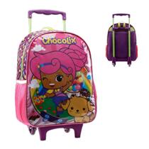 Mochila Carrinho Infantil 16 Os Chocolix Rosa/Roxo Xeryus