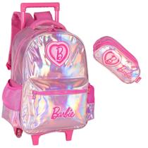 Mochila Carrinho Luxcel Barbie Menina Colégio Bolsa Feminina Passeio Mochila Carrinho Luxcel Barbie Menina Colégio Bolsa Feminina Passeio