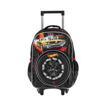 Mochila Carrinho Preto Kids Speed Club Hot Wheels Luxcel