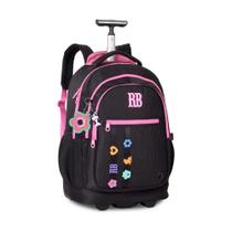 Mochila Carrinho Rebeca Bombom 19" RB26229 Cor:Preta Mochila Carrinho Rebeca Bombom 19" RB26229 Cor:Preta