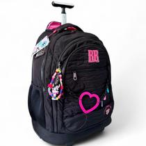 Mochila Carrinho Rebecca Bonbon RB Grande Rodinha Escolar