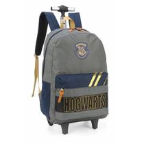 Mochila Carrinho Rodinh Harry Potter Cinza Hogwarts Original