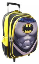 Mochila Carrinho Rodinha Alça Alto Relevo BATMAN 3d -PIETRIX