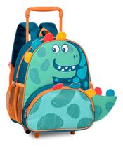 Mochila Carrinho Rodinhas Infantil Clio Pets Bichinhos Zoo Escolar