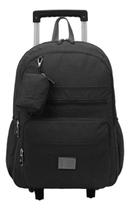MOCHILA CARRINHO TRENDY GRANDE ESCOLAR RODINHA XERYUS PRETO Preta