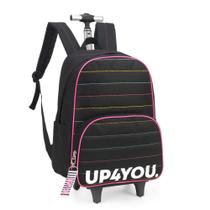 Mochila Carrinho UP4YOU Preta Listrada Cor MC51603UP Luxcel