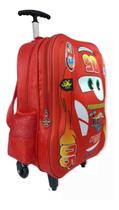 Mochila Carros 3d Juvenil Meninos Rodinhas Escolar Top