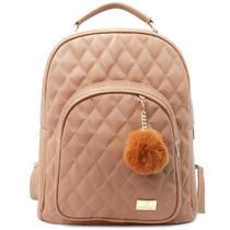 Mochila Casteliê Casual Pompom Feminina - Bege