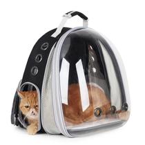 Mochila Cat Carrier LOLLIMEOW Bubble expansível preta Mochila Cat Carrier LOLLIMEOW Bubble expansível preta