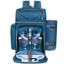 Mochila cesta de picnic Hap Tim para 2 personas con enfriador azul