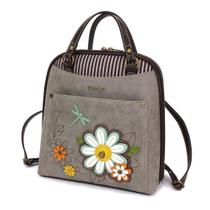 Mochila CHALA Convertible Daisy Grey Faux Leather Mochila CHALA Convertible Daisy Grey Faux Leather
