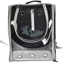 Mochila Chalesco Vision Preta Plus para Cães e Gatos