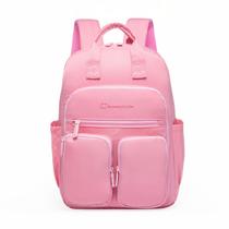 Mochila Champion Original Feminina Múltiplos Bolsos Rosa