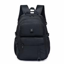 Mochila Champion Preta Reforçada Trabalho Bolsos Espaçosa