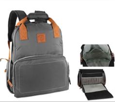 Mochila Cinza Mommy Bag MM3491 Clio Style