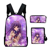 Mochila Clannds Cartoon Kids School Nylon, 3 unidades/conjunto