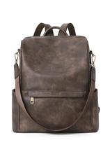 Mochila CLUCI para mulheres, moda anti-roubo de couro