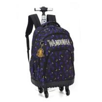 Mochila com 04 Rodas Juvenil Divisão P/ Notebook Wandinha Luar Luxcel MC47268WD-PT