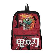 Mochila com Bolso Escolar Avulsa Demon Slayer Menina e Menino