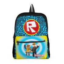 Mochila com bolso Escolar Infantil Avulsa Jogos Roblox Menino e Menina