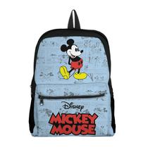 Mochila com Bolso Escolar Infantil Avulsa Mickey e Minnie Menina