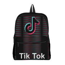 Mochila com Bolso Escolar Infantil Avulsa TikTok Menina e Menino