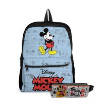 Mochila Com Bolso Feminina Infantil Para Meninas Ratinho Fofo Miska Moska Mouse Escolar Fãs Desenho