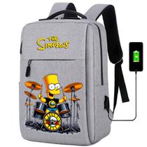 Mochila Com Cabo USB Para Estudantes Escola Faculdade Bard Guitarra Show Rock Amarelo Desenho Seriado Mochila Com Cabo USB Para Estudantes Escola Faculdade Bard Guitarra Show Rock Amarelo Desenho Seriado