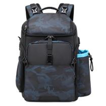 Mochila com câmera Tuceng Estojo DSLR/SLR/Mirrorless Bolsa grande para fotografia masculina e feminina com compartimento para laptop e suporte para tripé (azul)...