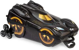 Mochila Com Carrinho 3D Batman Beware Dourado Rodinha Tripla 2805AM19