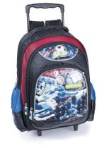 Mochila com carrinho Future Football LS MC4905 com bolso frontal e 2 bolsos laterais