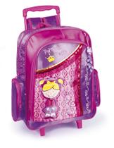 Mochila com carrinho LS MC3906 com bolso frontal e 2 bolsos laterais Mochila com carrinho LS MC3906 com bolso frontal e 2 bolsos laterais